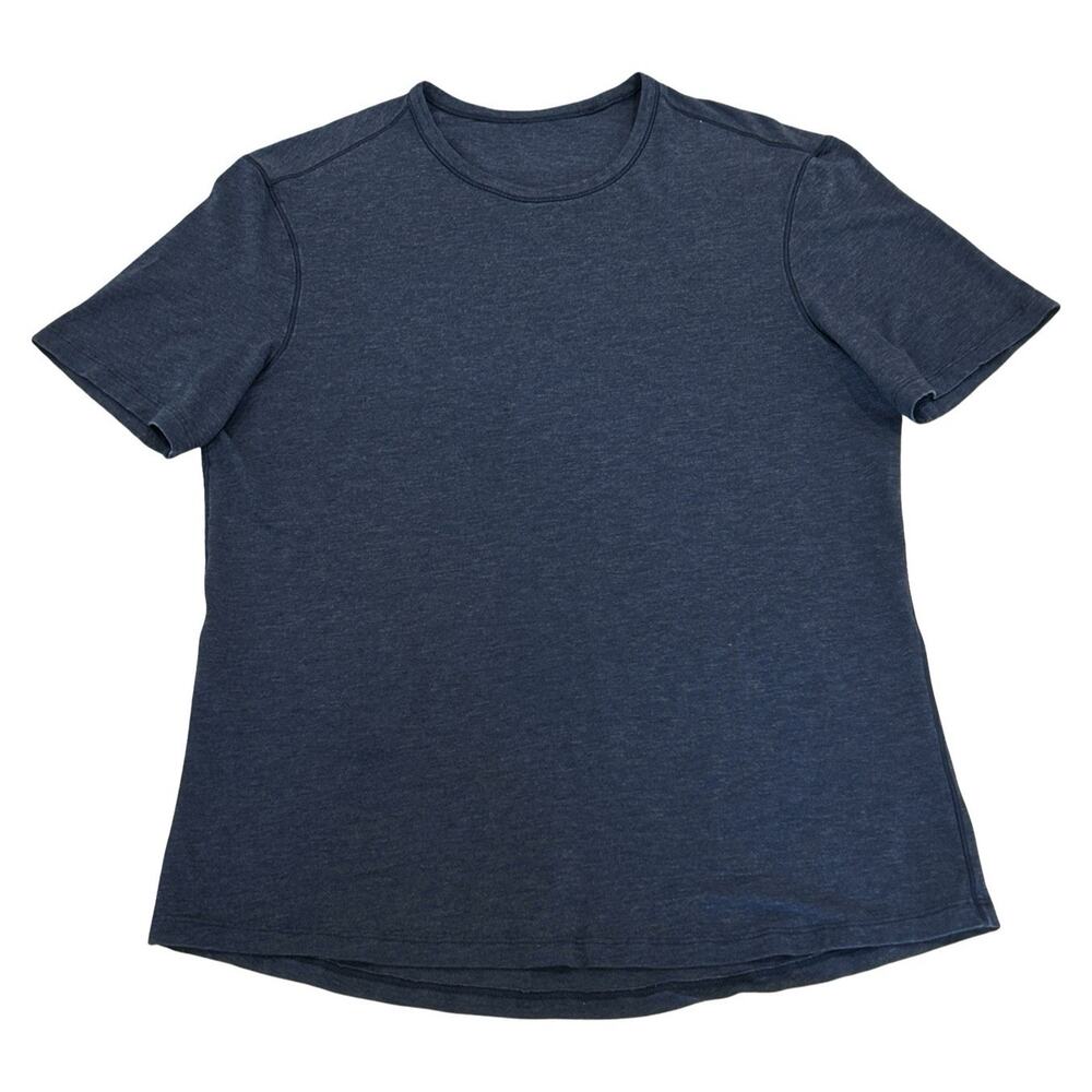 Lululemon Mens 5 Year Basic Tee Shirt Size S Heather Blue Short Sleeve Cotton
